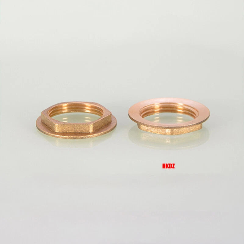 1 2" 3 4" 1" BSP Brass Hex Lock Nuts Flange Pipe Fittings Tank Thread Connection