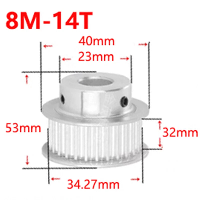 8M 12-26T Timing Pulley 30mm Belt Synchronous Wheel Gear 3D Printer Bore 8-30mm