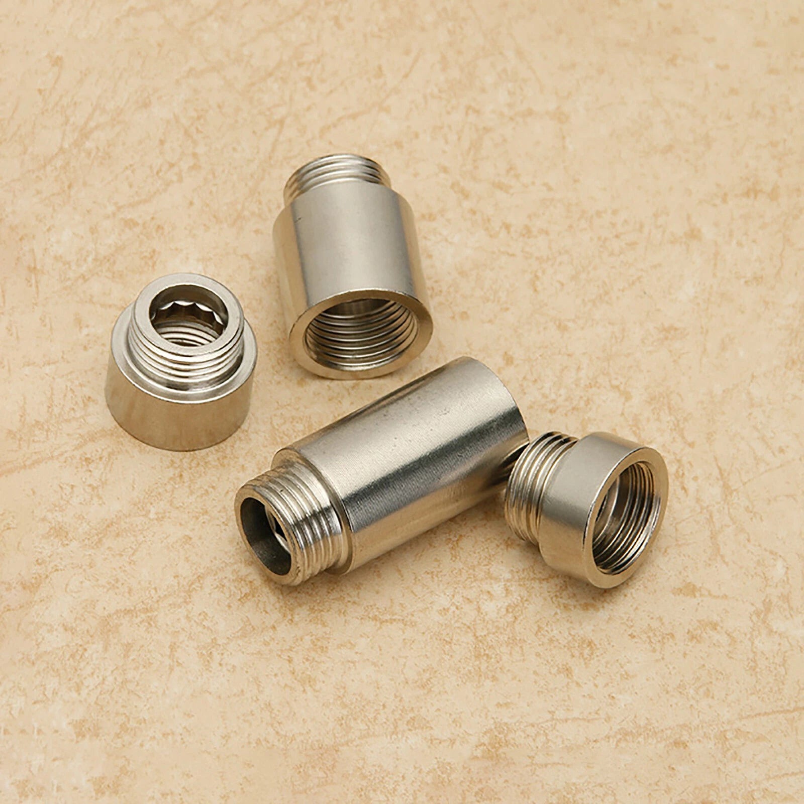 Stainless Steel Tap Extension Connector — Male x Female Pipe Fitting Adapter