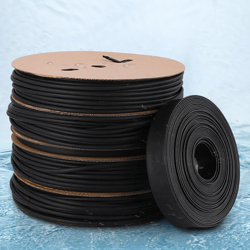 4:1 Adhesive Glue-Lined Heat Shrink Tubing – Waterproof Black