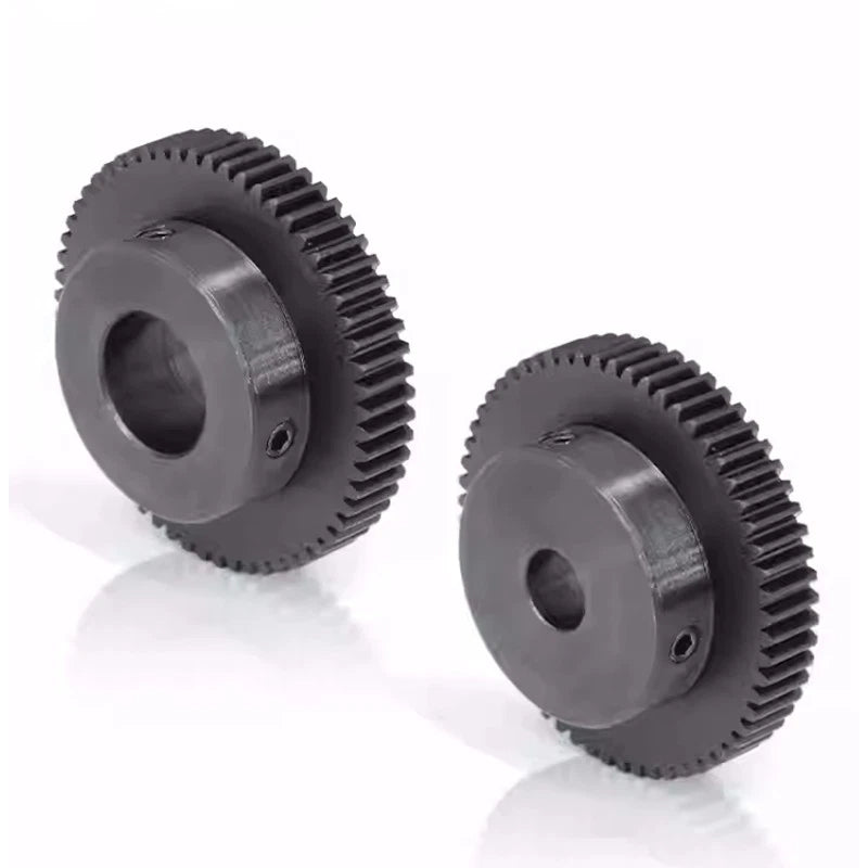 1 Module 45# Steel Spur Gear 15T-46T 1M Metal Pinion Gear 4-20mm Bore For Motor