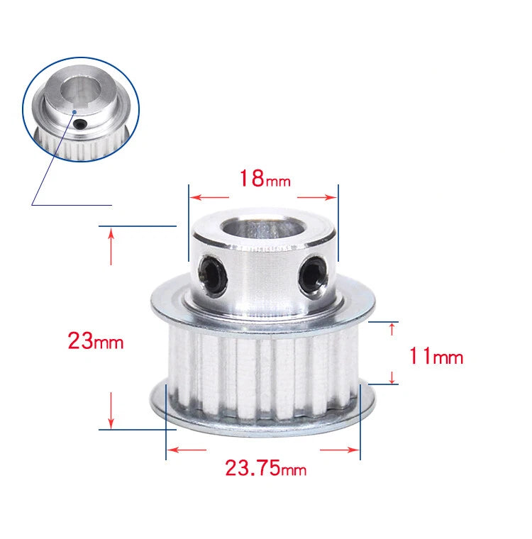 XL Timing Belt Pulley Keyway Bore,BF/K 15T 16T 18T 24T 25T For CNC, 3D Printer