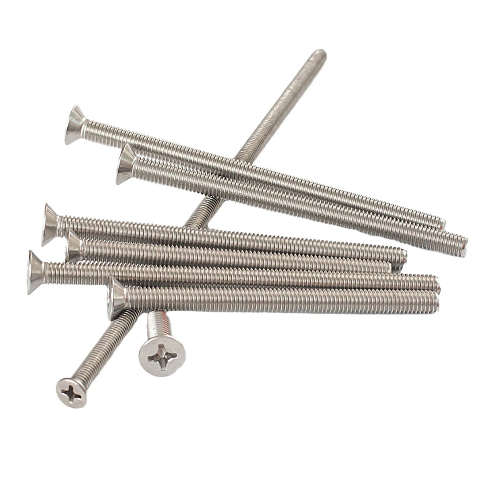 A2 Stainless Steel Countersunk Phillips Machine Screws DIN 965 — Extra Long M2–M12