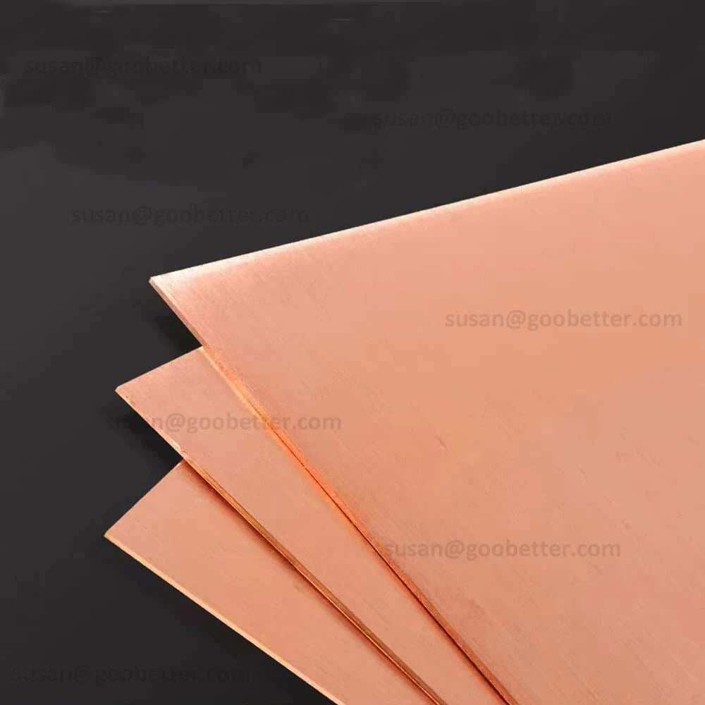 Natural Copper Sheet Metal guillotine cut - 0.3mm to 6.0mm - Multiple Sizes