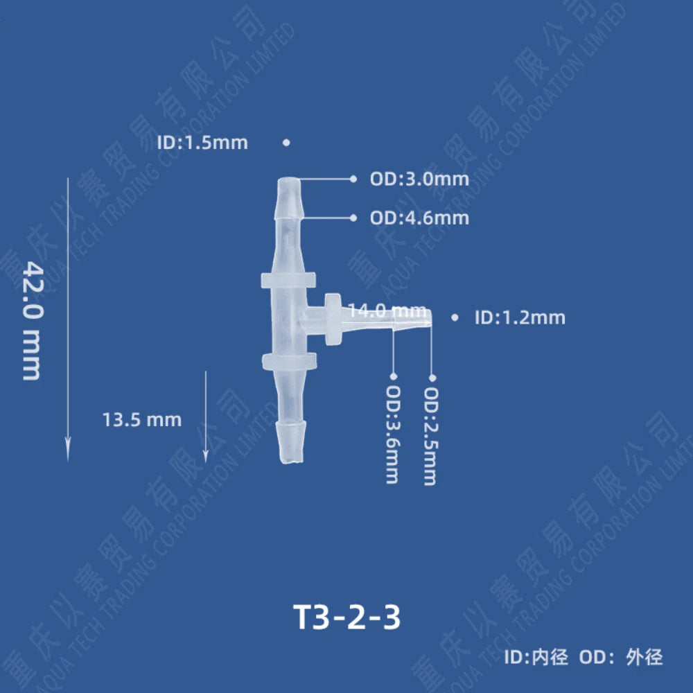 T-Type Barbed Hose Fitting — 3-Way Plastic Tee Connector for Tubing & Irrigation