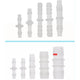 Clear Plastic Barbed Straight Hose Connectors — Pipe Joiner for Air, Fuel & Water Tubing