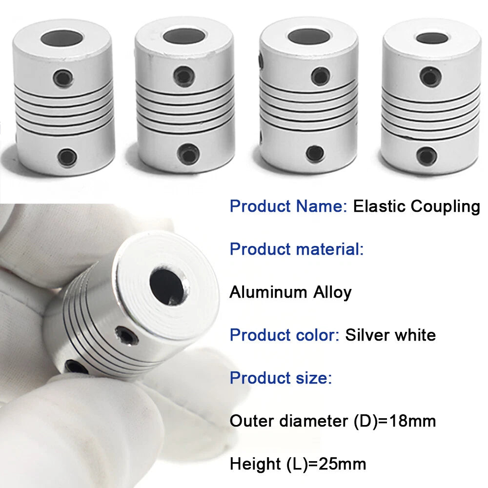 D18*L25 Flexible Shaft Coupling Rigid CNC Motor Coupler 3D Printer 3/4/5/6/7/8mm