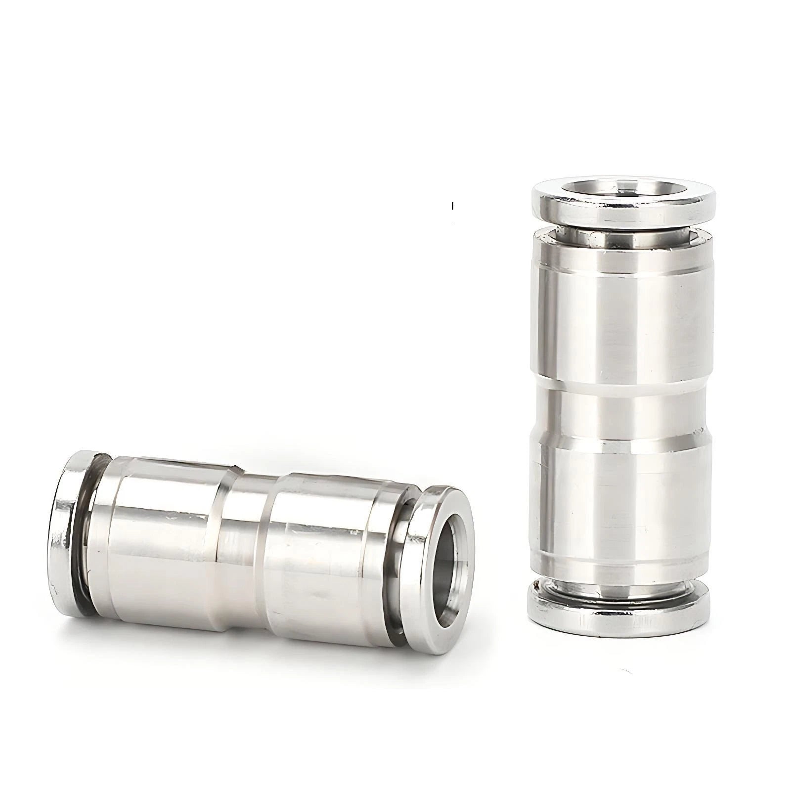 Stainless Steel Pneumatic Straight Push-to-Connect Hose Fitting | Inline Air Tube Connector
