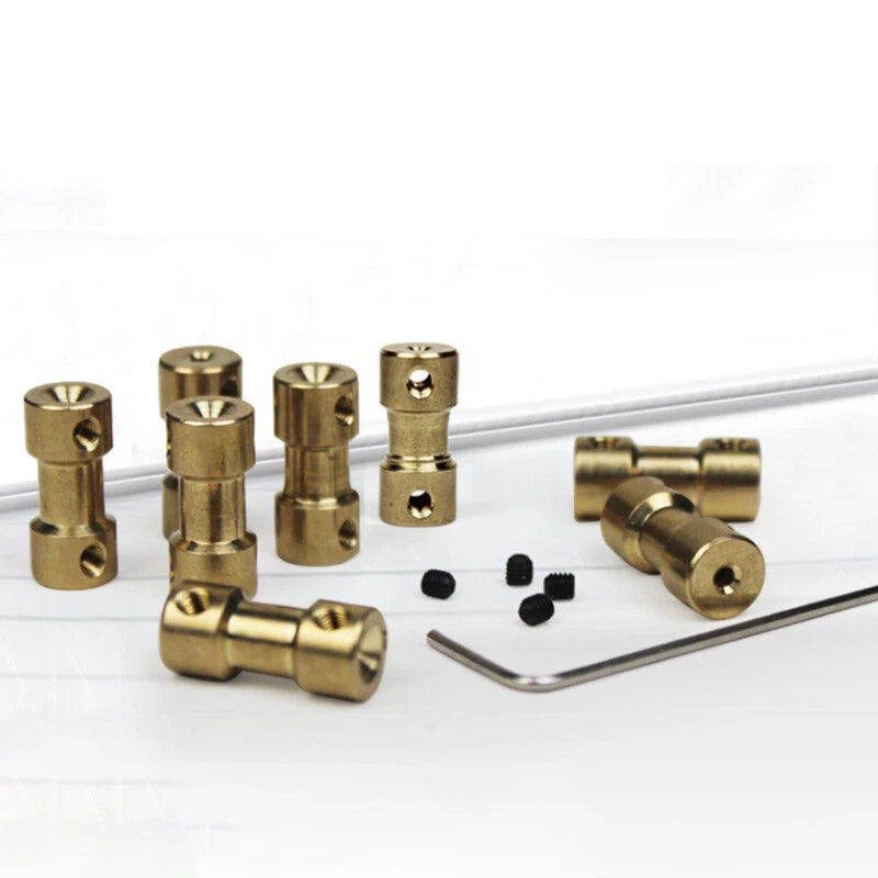 Brass Flexible Shaft Coupling Rigid Coupler Motor Connector CNC 2/3/3.17/4/5/6mm