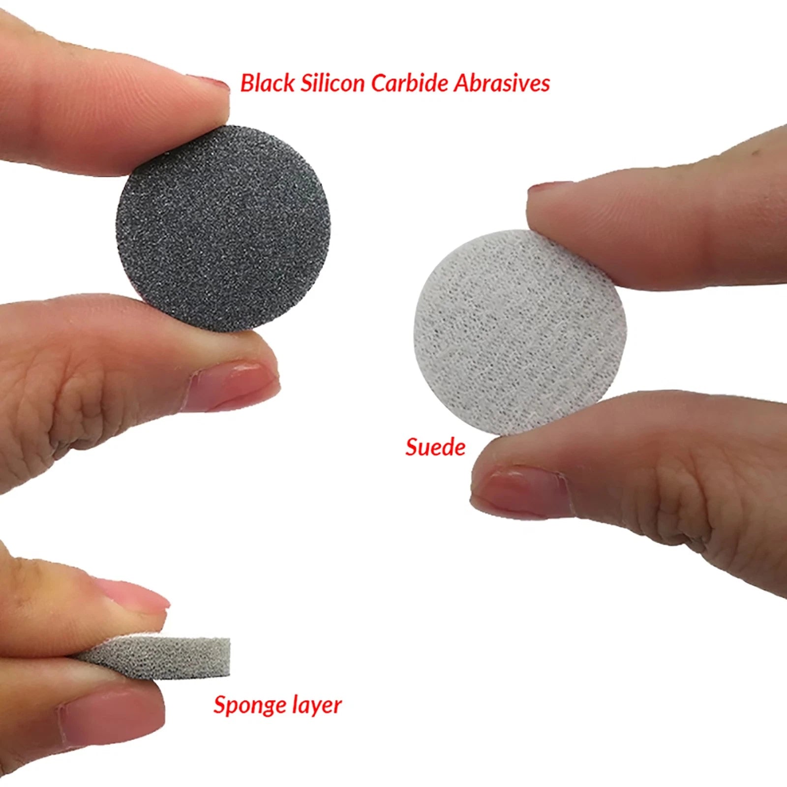 25-150mm Sponge Abrasive Sanding Discs Sandpaper 300-3000Grit Hook and Loop Pads