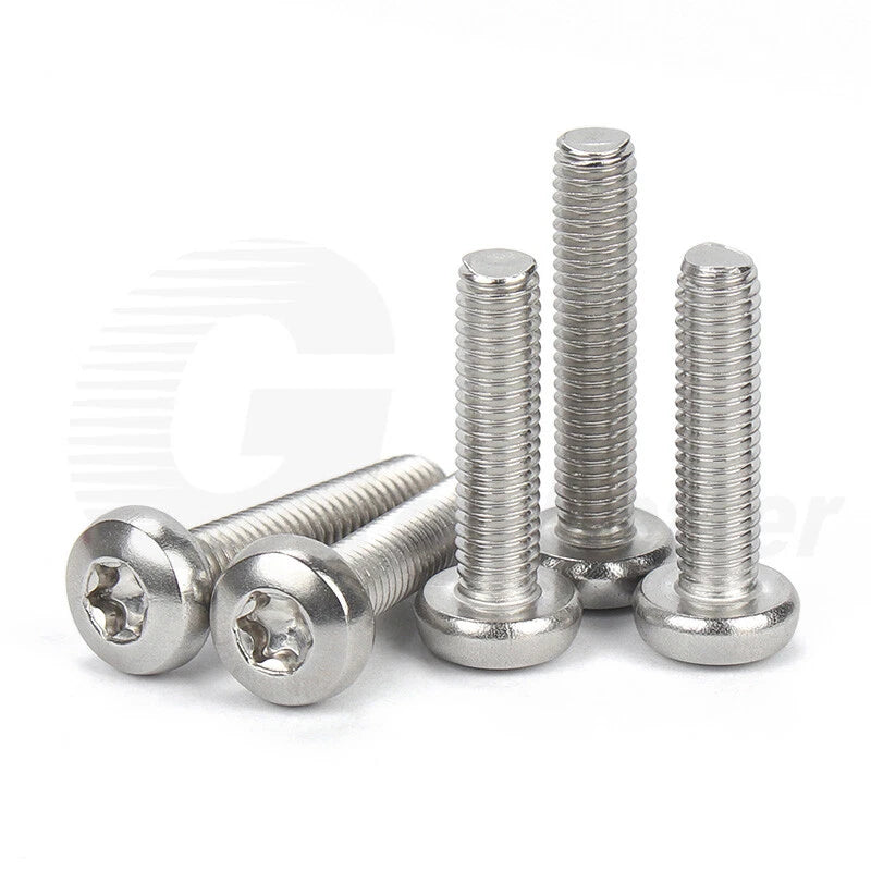 T3–T50 Torx Pan Head Machine Screws – M1.4 to M10, A2 Stainless Steel (3–100mm)