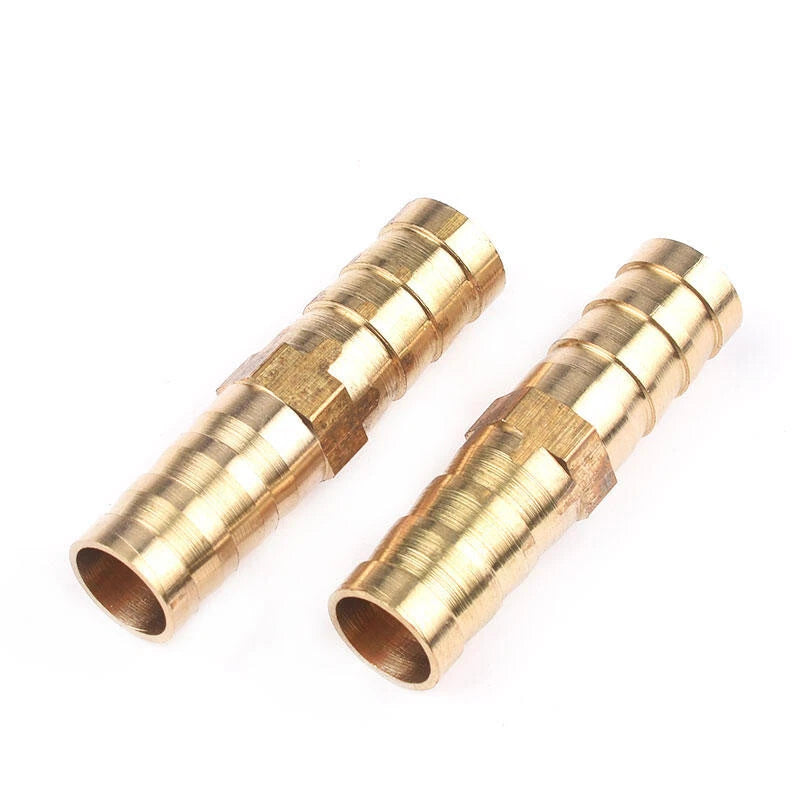 Brass Hose Joiner Straight Barb Splicer Connector Air Fuel Water Pipe Fittings