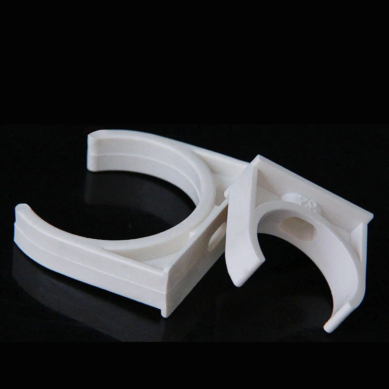 PVC U-Type Pipe Clamp Tube Holder 20 25 32 40 50mm Pipe Fittings White Grey