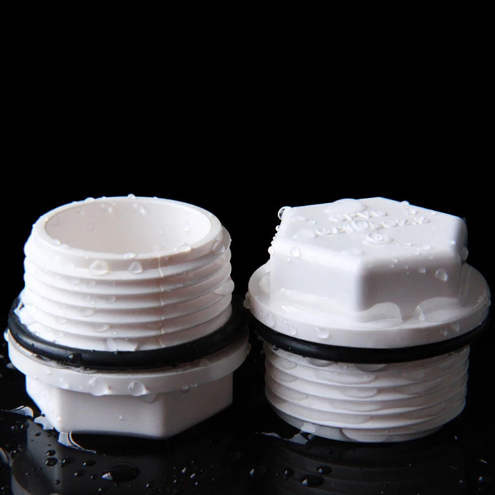 1 2" 3 4" 1" PVC Male Thread Water Supply Pipe Cap Stop End Lock Fittings Hex