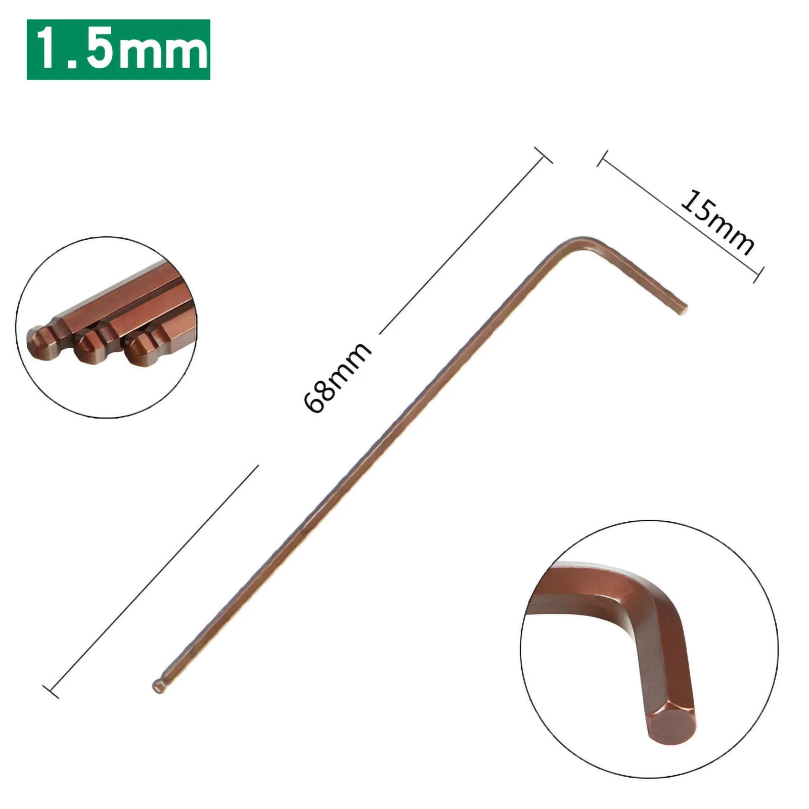 Allen Ball End Hex Key Wrench 1.5mm 2mm 2.5mm 3mm 4mm 5mm 6mm 8mm 10mm 12mm 14mm