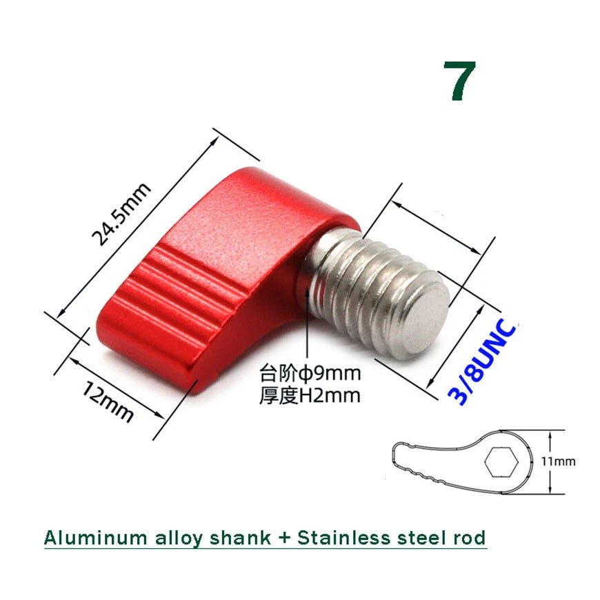 UNC 1/4" & 3/8" Thumb Screws – Single / Double Wing Hand Grip Bolts, Blue/Red/Black - HomeDIYer