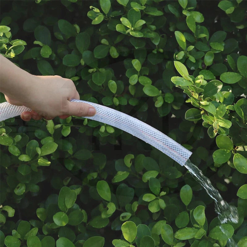 Clear Flexible PVC Braided Hose Pipe — Food Grade, Reinforced, Water Oil Air Tube