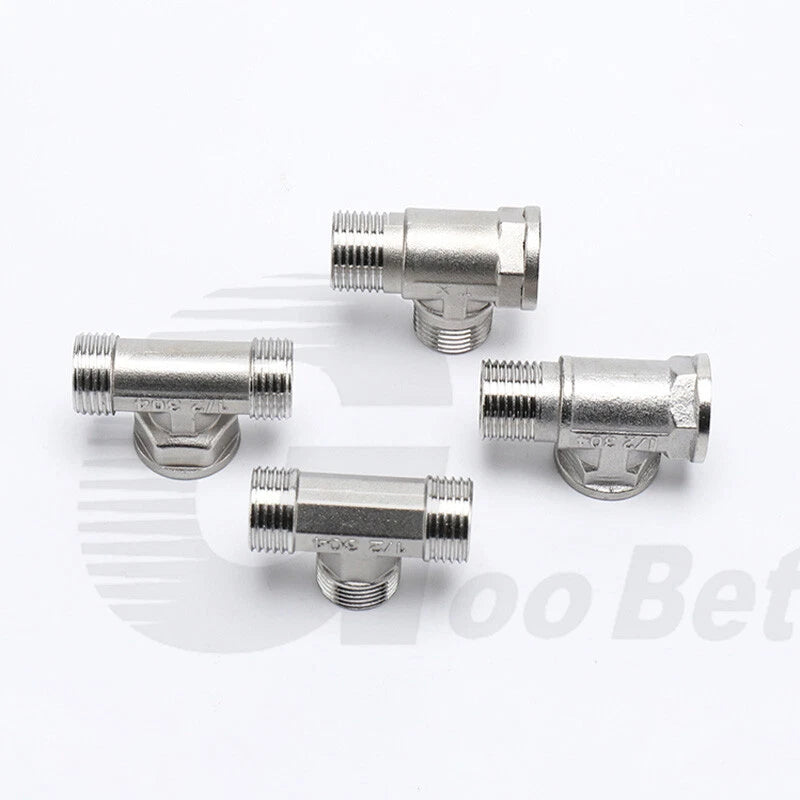 Stainless Steel Equal Tee BSP Pipe Fitting | 1/2" 3/4" 1" Female & Male Thread