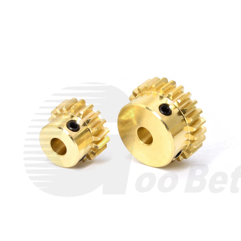 Brass Spur Gear Module 1 with Hub 15-50 Tooth Motor Pinion Bore 4-12mm Precision