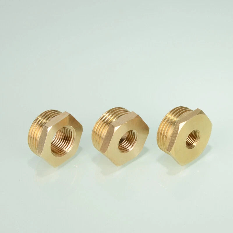 1 8" 1 4" 3 4" 1 2" 1" BSP Brass Reducing Coupler Hex Bush Connector Fittings