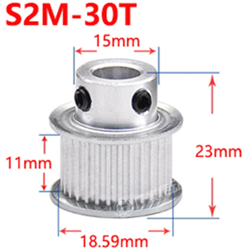 S2M 28-50T Timing Pulley 10mm Belt Synchronous Wheel Gear 3D Printer Bore 4-15mm