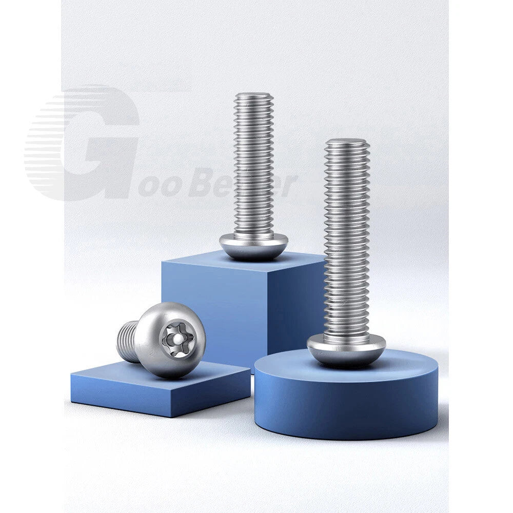 M3–M12 Torx Button Head Screws – A2 Stainless Steel, Star Drive, Fully Threaded (4–110mm Lengths)