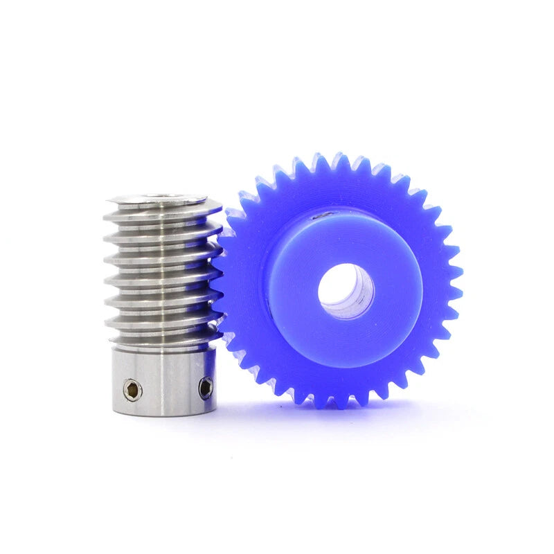1 Modulus Plastic Nylon Worm Gear Wheel 15T - 80T & A B L Steel Worm Gear Shaft