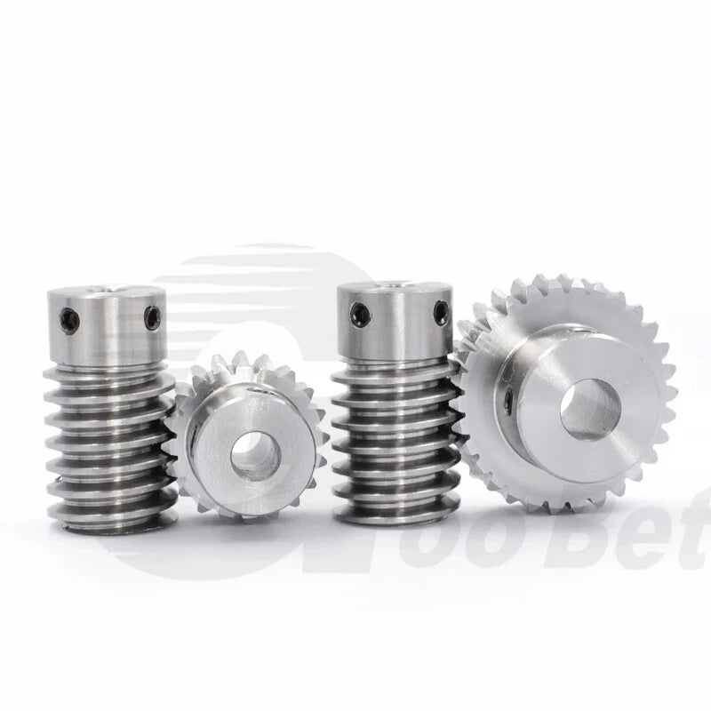 Module 1.5 Metal Worm Shaft Worm Gear Wheel C45 Steel 20/25/30/35/40/50/60 Tooth