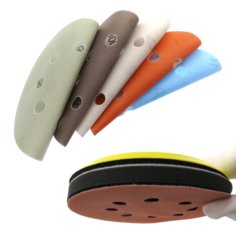 125mm 8 Hole Wet & Dry Sanding Disc 5 inch 600-5000 Grit for Car Sandpaper Pads