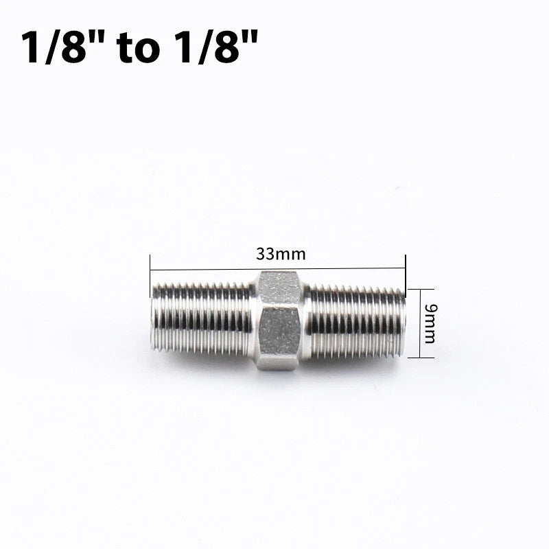 A2 Stainless Steel BSP Male to Male Hex Nipple Pipe Fittings