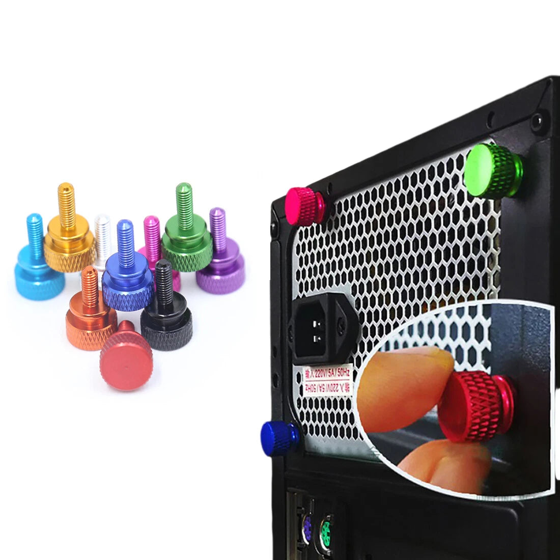 M3 Anodized Aluminum Knurled Thumb Screws — Hand-Tightening Knob Bolts