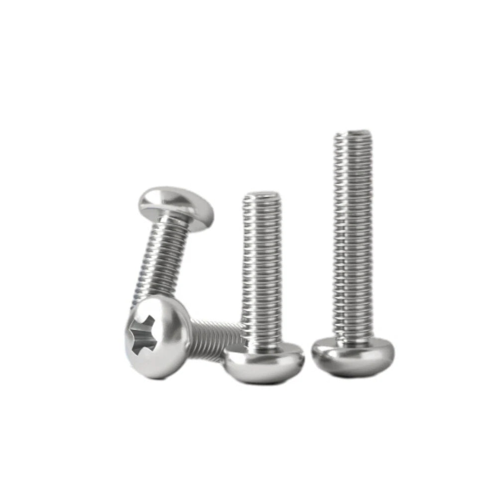 M3 M4 M5 Phillips Round Pan Head Machine Screws – 201 Stainless Steel, 6–30mm Lengths - HomeDIYer