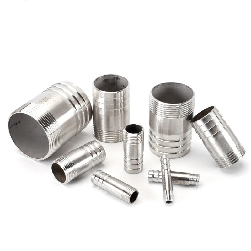 Stainless Steel Hose Barb Tail Fitting — BSP Male Thread Connector Adapter