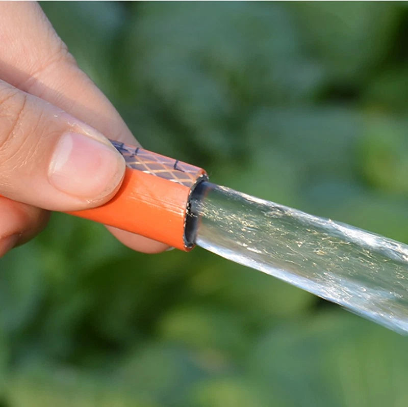 PVC Flexible Braided Tubing — Hydroponics & Irrigation Hose with Optional Clips