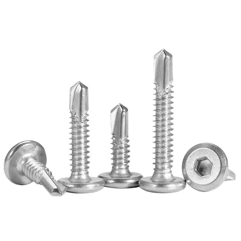 M5.2 M6.3 Hex Socket Flat Head Self‑Drilling Screws – 410 Stainless Steel