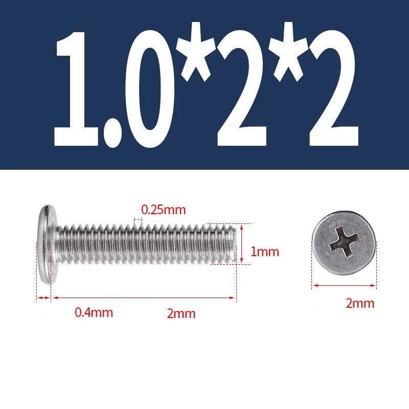 M1–M8 Ultra Thin Flat Head Phillips Machine Screws – A2 Stainless Steel, Fully Threaded