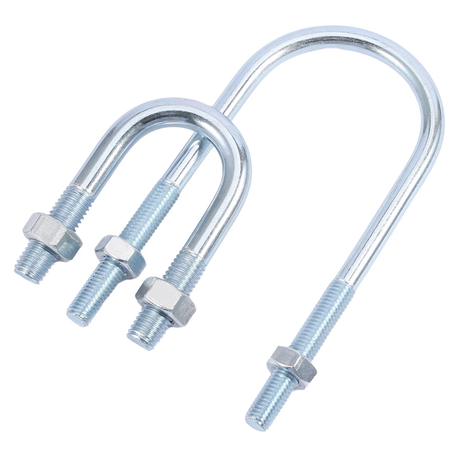 M6 M8 M10 M12 U Bolt With 2 Hex Nuts Zinc-Plated U-Bolts Clamp Pipe Tube Metric