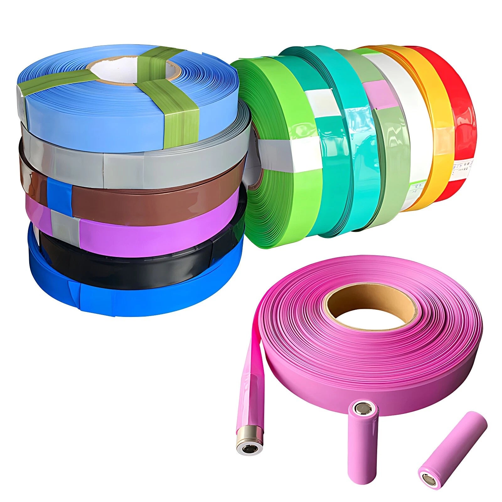 PVC Heat Shrink Tubing for RC Battery Packs — 60mm to 625mm, Multiple Colors