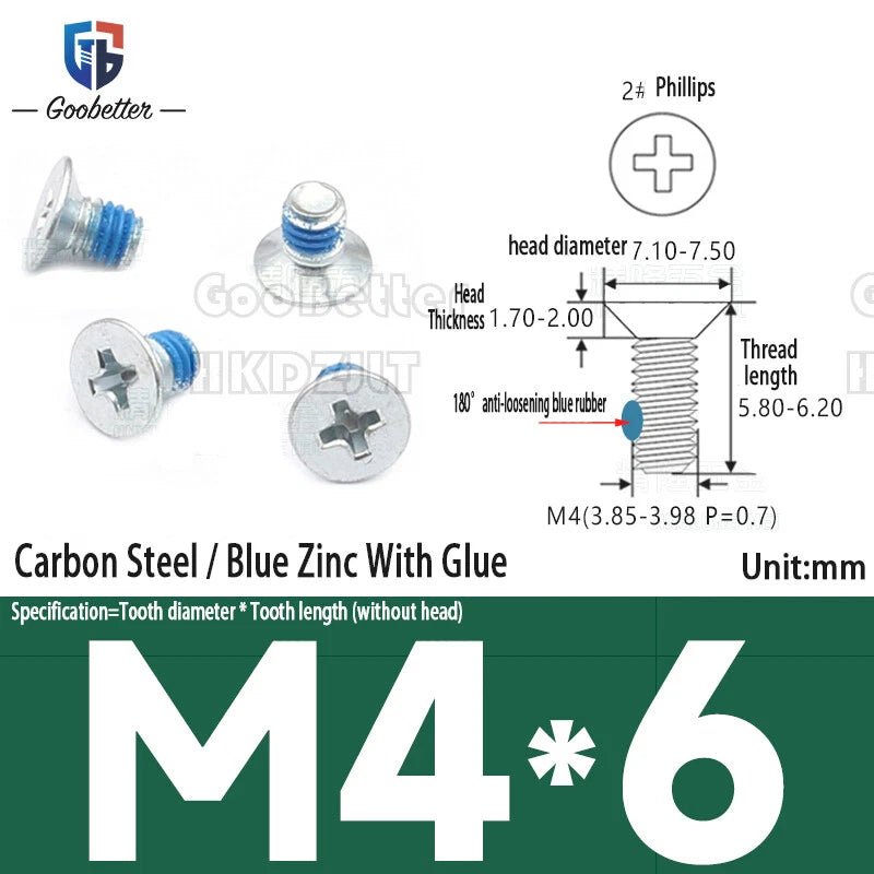 M4 Phillips Flat Head Countersunk Machine Screws — 5 to 45mm, Carbon Steel & Stainless, 9 Finishes - HomeDIYer