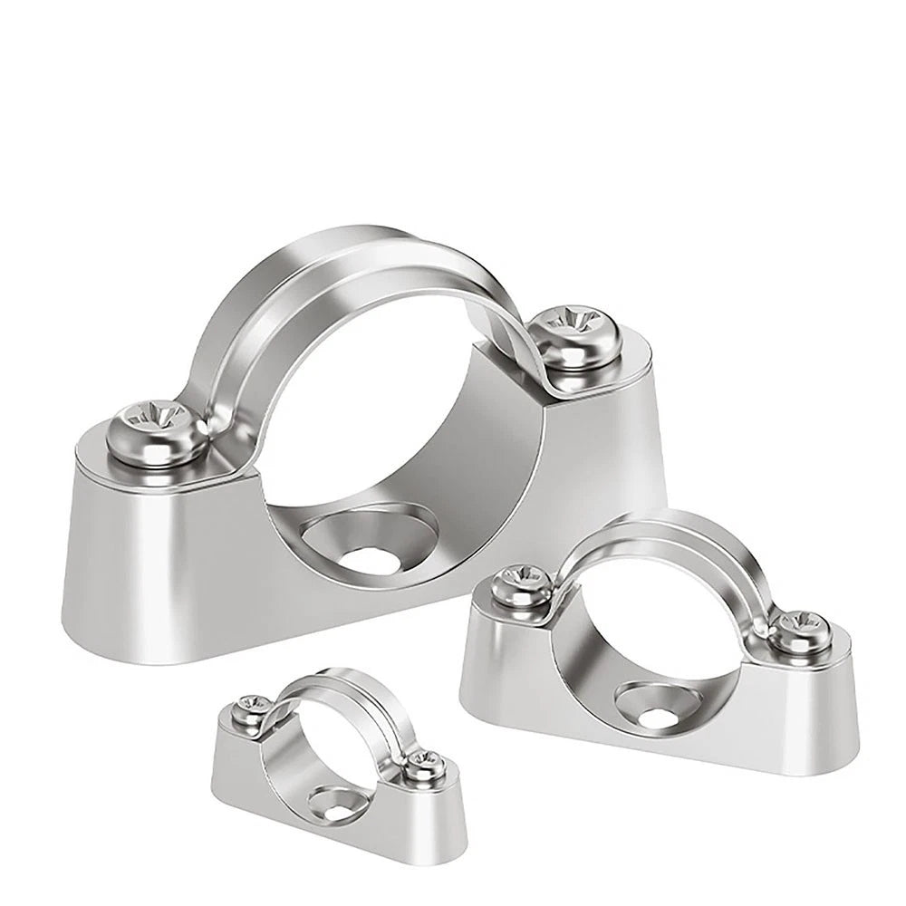 Stainless Steel Pipe Clamp Mount Support Brackets — Wall Fixing Base Fittings