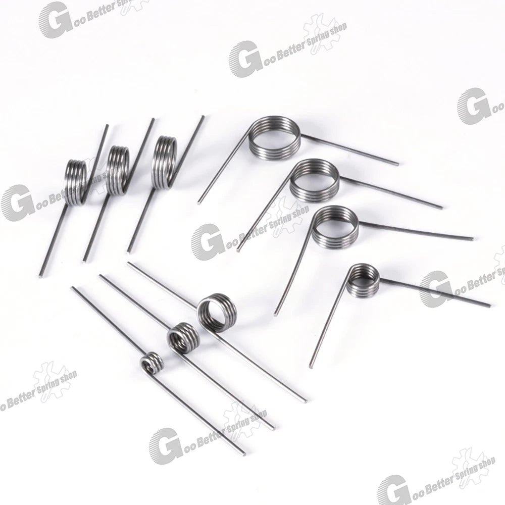 Torsion Spring 3 - 9 Coil (10 pcs), 0.9mm Wire dia, 5 ~ 10mm OD, Left spring Steel - HomeDIYer