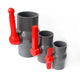 PVC Pipe Fittings 20mm-90mm Ball Valve Socket Solvent Weld-Female Thread Grey