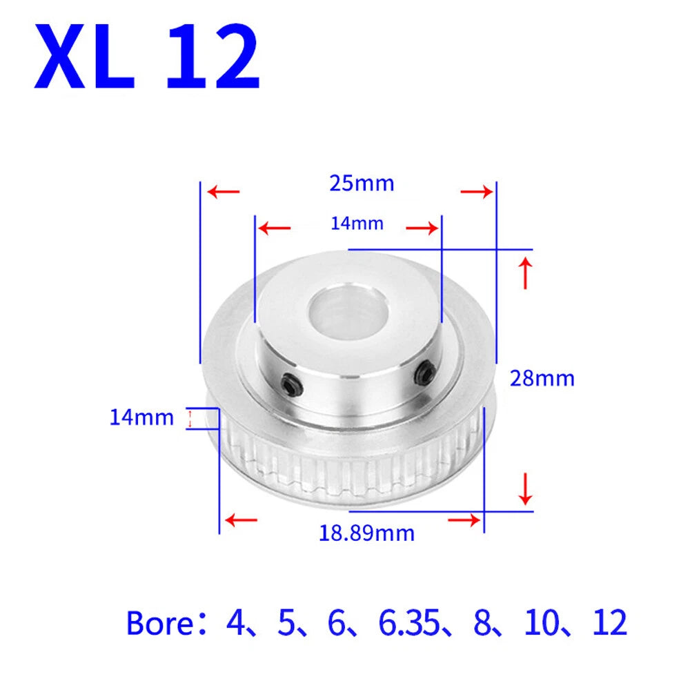XL 10-40Teeth Timing Belt Pulley Pitch 5.08mm With Step Drive Pulleys Width 14mm
