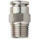 Stainless Steel Push-in Pneumatic Hose Fittings | Straight Male Thread Connectors 4–16mm OD