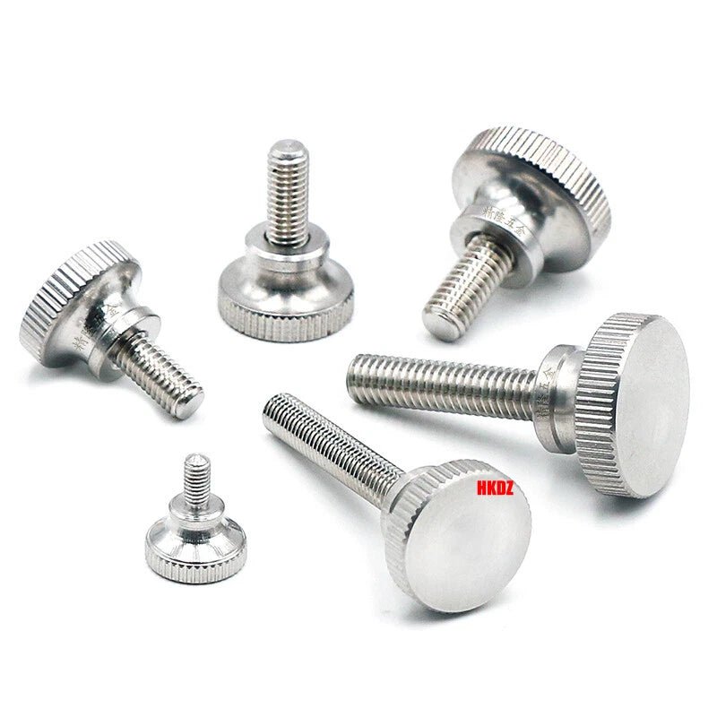 M2/M2.5 High Head Knurled Thumb Screws – 303 Stainless Steel Hand Grip Knob Bolts (3 - 12mm) - HomeDIYer