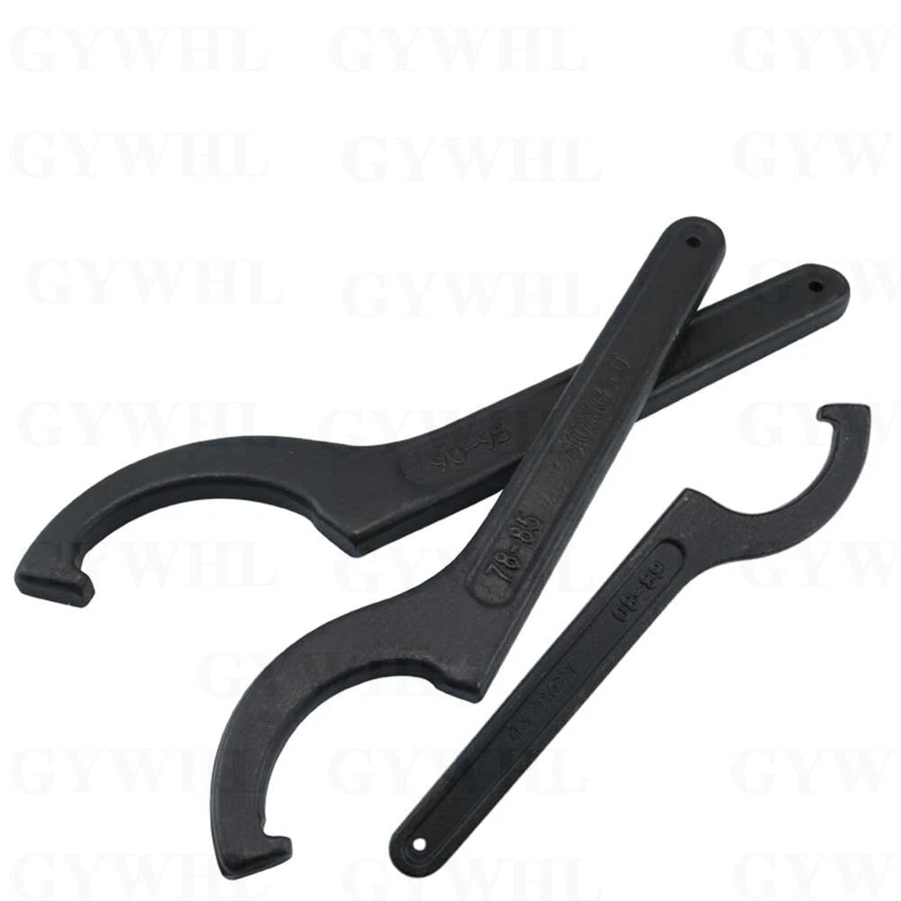 Carbon Steel Crescent Hook Head Round Nut Spanner C Shape Wrench Tool Hand Tool