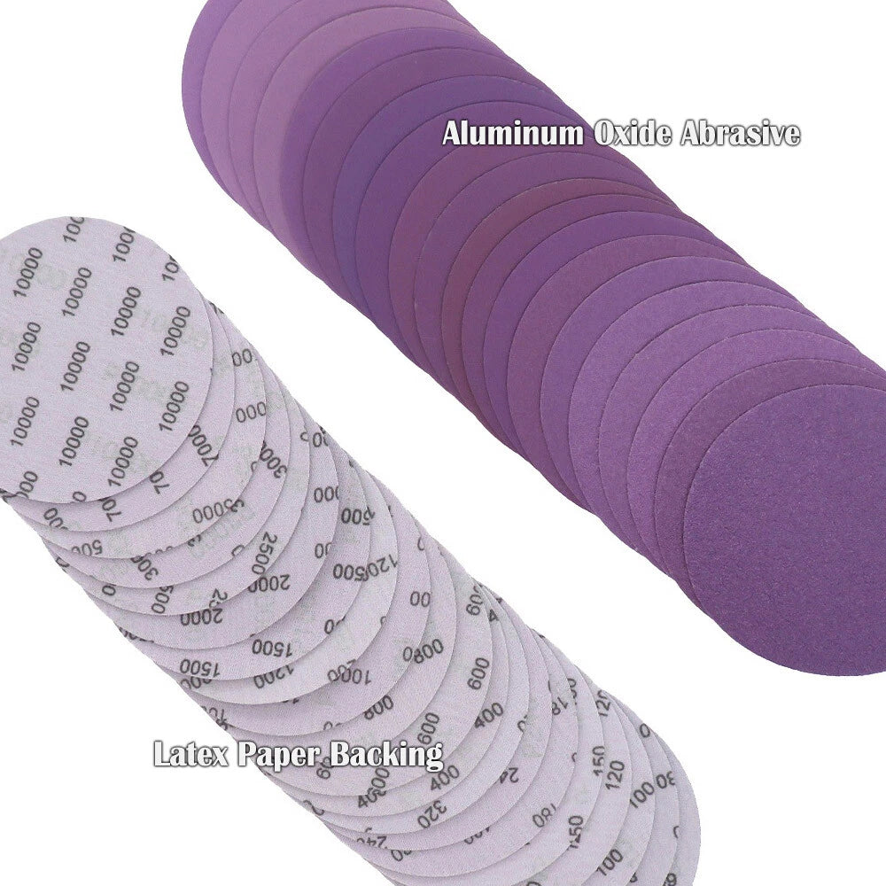 5" 125mm Purple Hook & Loop Sanding Discs 60-10000 Grit | Wet & Dry Sandpaper for Orbital Sanders