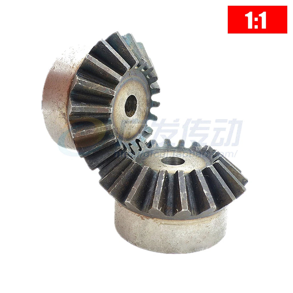 Bevel Gears 1 1.5 2 2.5 3 4 5 Mod 15-40 Teeth 45 Degree Bevels Carbon Steel Hard