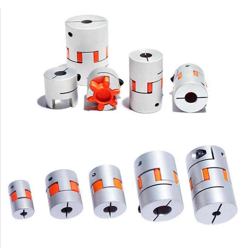 CNC Shaft Coupler Flexible Plum Spider Jaw Coupling Stepper Motor D14mm - 150mm