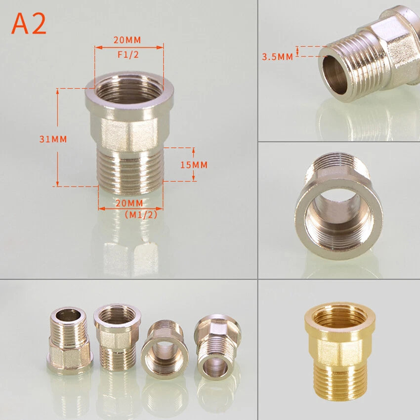 BSP 1/2" Brass Pipe Fittings — Adapters, Elbows, Tees & Connectors